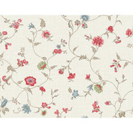 Seabrook Designs Florale Trail - Cranberry & Blue Bell