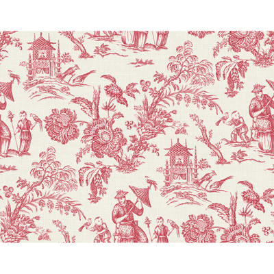 Seabrook Designs Colette Chinoiserie - Antique Ruby