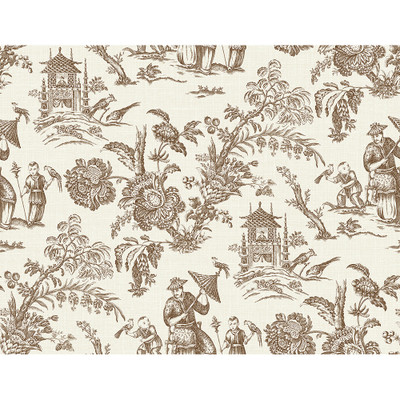 Seabrook Designs Colette Chinoiserie - Hickory Smoke