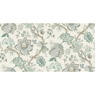 Seabrook Designs Bernadette Linen Fabric - Summer Sky & French Blue