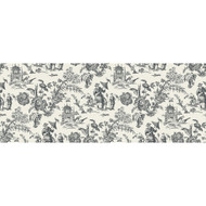 Seabrook Designs Chinoiserie Linen Fabric - Poppy Seed