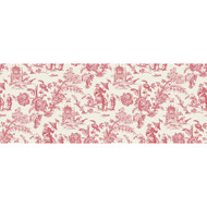 Seabrook Designs Chinoiserie Linen Fabric - Antique Ruby