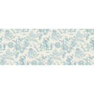 Seabrook Designs Chinoiserie Linen Fabric - Bleu Bisque