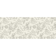 Seabrook Designs Chinoiserie Linen Fabric - French Grey