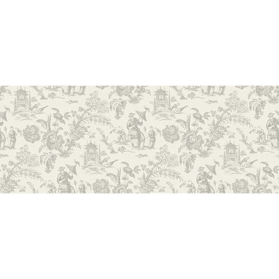 Seabrook Designs Chinoiserie Linen Fabric - French Grey