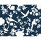 Lillian August Kauai Bird Toile - Denim Blue