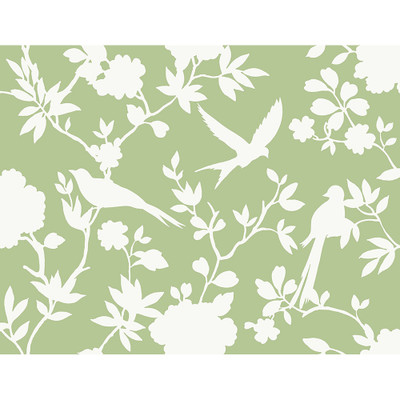 Lillian August Kauai Bird Toile - Seacrest Green