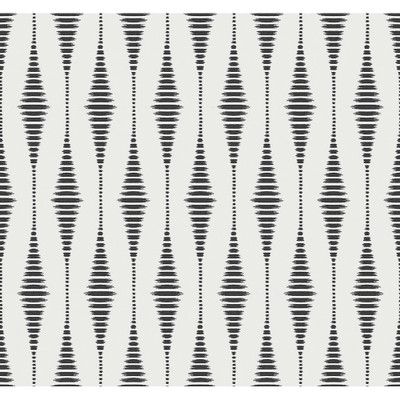 Seabrook Designs Diamond Stripe - Black Satin & Pearl