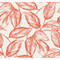 Seabrook Designs Beckett Sketched Leaves - Rich Coral