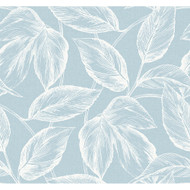 Seabrook Designs Beckett Sketched Leaves - Baby Blue