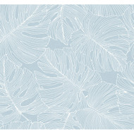 Seabrook Designs Tarra Monstera Leaf - Early Sky