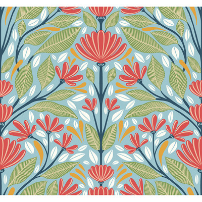 Seabrook Designs Carmela Folk Floral - Summer Garden