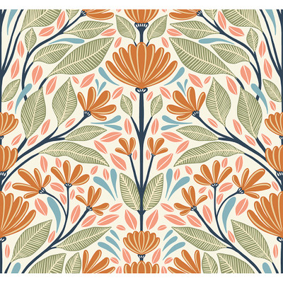 Seabrook Designs Carmela Folk Floral - Summer Ends