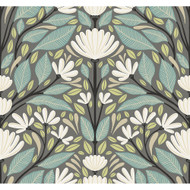 Seabrook Designs Carmela Folk Floral - Spirit Grey