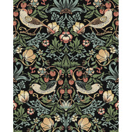 Seabrook Designs Fragaria Garden Prepasted - Ebony