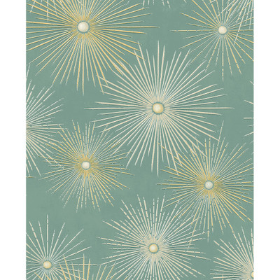 Seabrook Designs Starburst Geo Prepasted - Teal & Gold