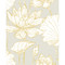 Seabrook Designs Lotus Floral Prepasted - Grey & Gold