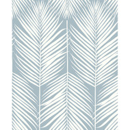 Seabrook Designs Palm Silhouette Prepasted - Light Blue