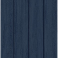 Seabrook Designs Faux Wood Panel Prepasted - Naval Blue