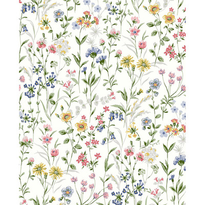 Seabrook Designs Wildflowers Prepasted - Multicolored