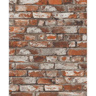 Seabrook Designs Tailor Faux Brick Prepasted - Spiced Ginger