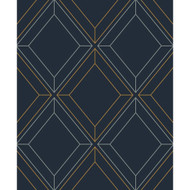Etten Studios Linework Gem - Midnight Blue & Metallic Gold