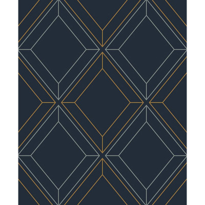 Etten Studios Linework Gem - Midnight Blue & Metallic Gold