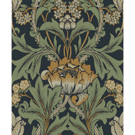 Etten Studios Primrose Garden - Midnight Blue & Goldenrod