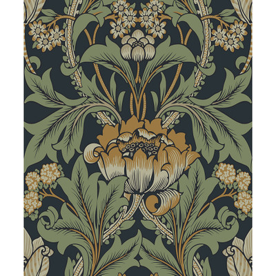 Etten Studios Primrose Garden - Midnight Blue & Goldenrod