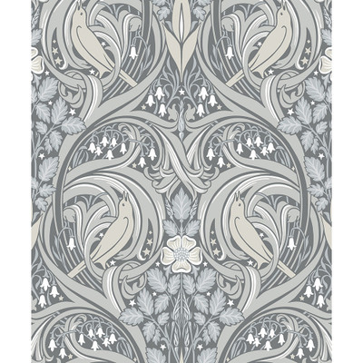 Etten Studios Bird Scroll - Argos Grey & Linen