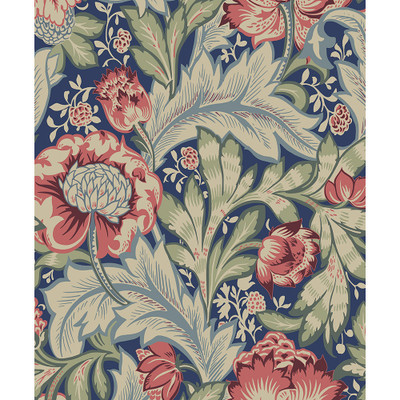 Etten Studios Acanthus Garden - Marine Blue & Watermelon