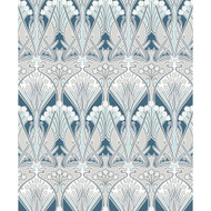 Etten Studios Dragonfly Damask - Aegean Blue & Dewdrop
