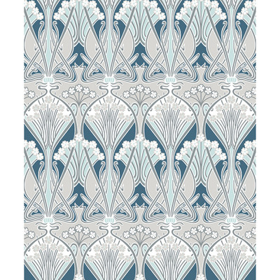 Etten Studios Dragonfly Damask - Aegean Blue & Dewdrop