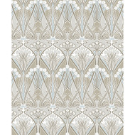Etten Studios Dragonfly Damask - Soft Taupe & Blue Mist