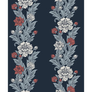 Etten Studios Blooming Stripe - Deep Navy & Berry