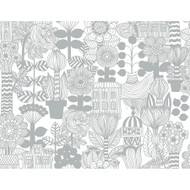Marimekko Lintukoto - Gray and Off-White