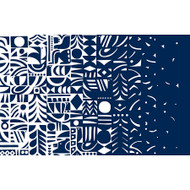 Marimekko Yön Varjo - Midnight Blue and Off-White