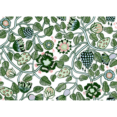 Marimekko Pieni Tiara - Emerald, Jade, and Light Blue