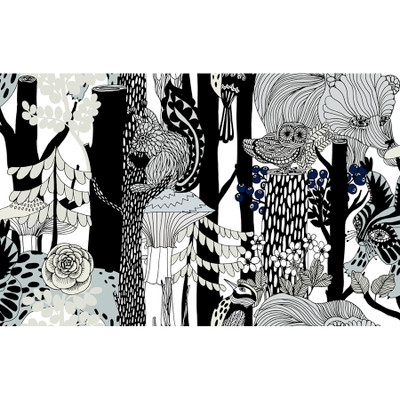 Marimekko Pikkuveljekset - Ebony and Steel Gray