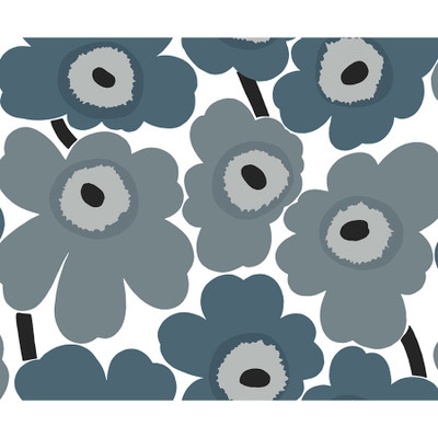 Marimekko Unikko - Steel Blue and Gray