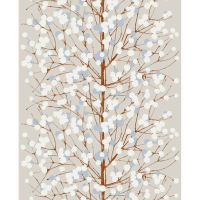 Marimekko Lumimarja - Taupe and Cornflower