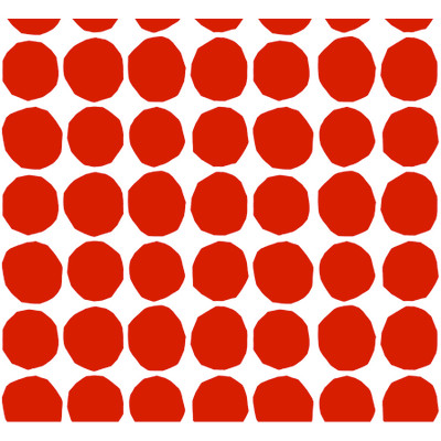 Marimekko Pienet Kivet - Scarlet and Eggshell