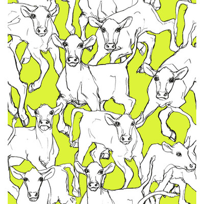 Marimekko Iltavilli - Lime Green and Cream