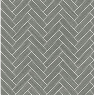 Stacy Garcia Home Herringbone Inlay - Graphite & Metallic Silver