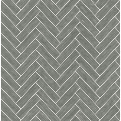 Stacy Garcia Home Herringbone Inlay - Graphite & Metallic Silver