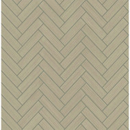 Stacy Garcia Home Herringbone Inlay - Khaki & Metallic Silver