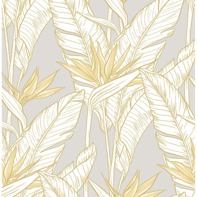 Stacy Garcia Home Birds of Paradise - Grey & Metallic Gold