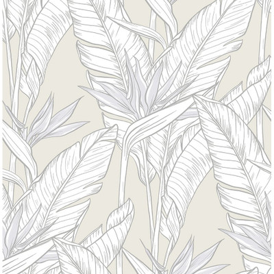 Stacy Garcia Home Birds of Paradise - Pearl Grey & Metallic Silver