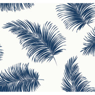 Lillian August Tossed Palm - White & Navy