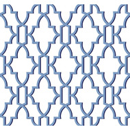 Lillian August Coastal Lattice - Riviera Blue